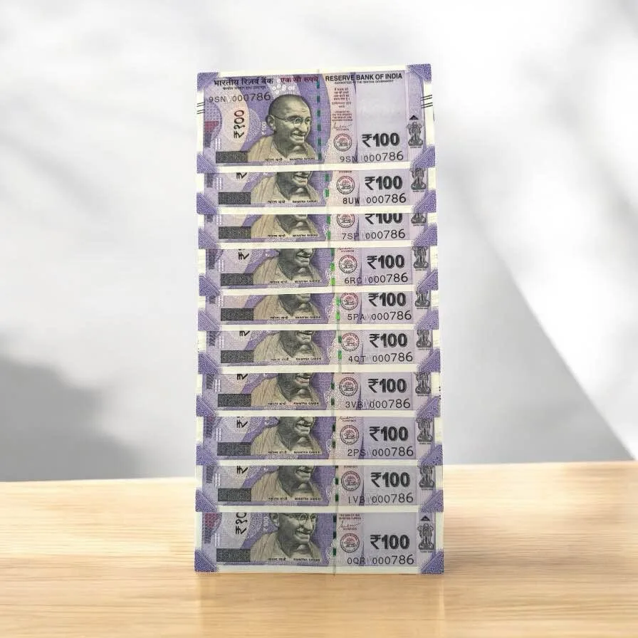 Rs 100 Republic India Banknote Holy Number 000786 Note Gem Unc Prefix 0 to 9 Unique 10 Note Set Rare