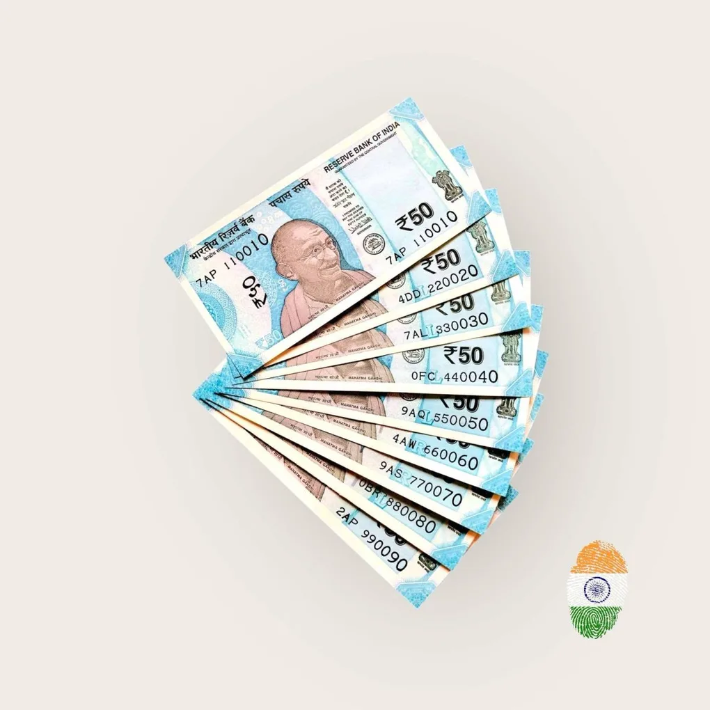 Rs 50 India Banknote Solid Set Gem Unc 110010 to 990090 Latest Issue Unique and Rare