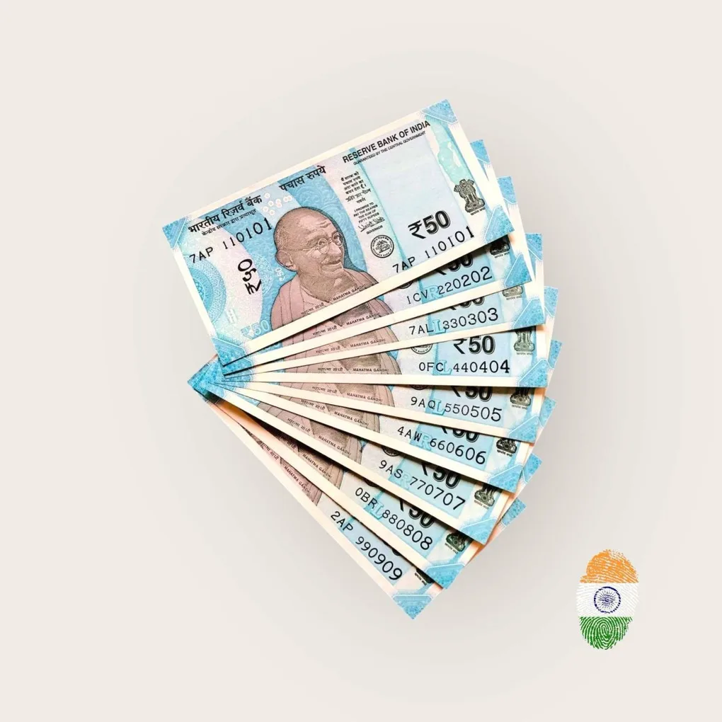 Rs 50 India Banknote Solid Set Gem Unc 110101 to 990909 Latest Issue Unique and Rare
