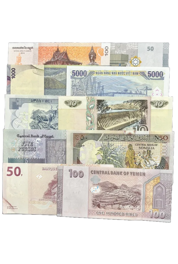 Foreign Country 10 Different Countrys GEM UNC Notes Lot