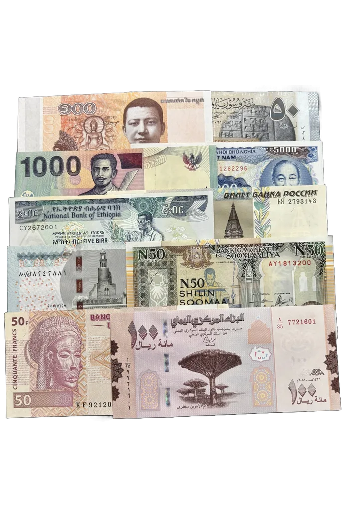 Foreign Country 10 Different Countrys GEM UNC Notes Lot