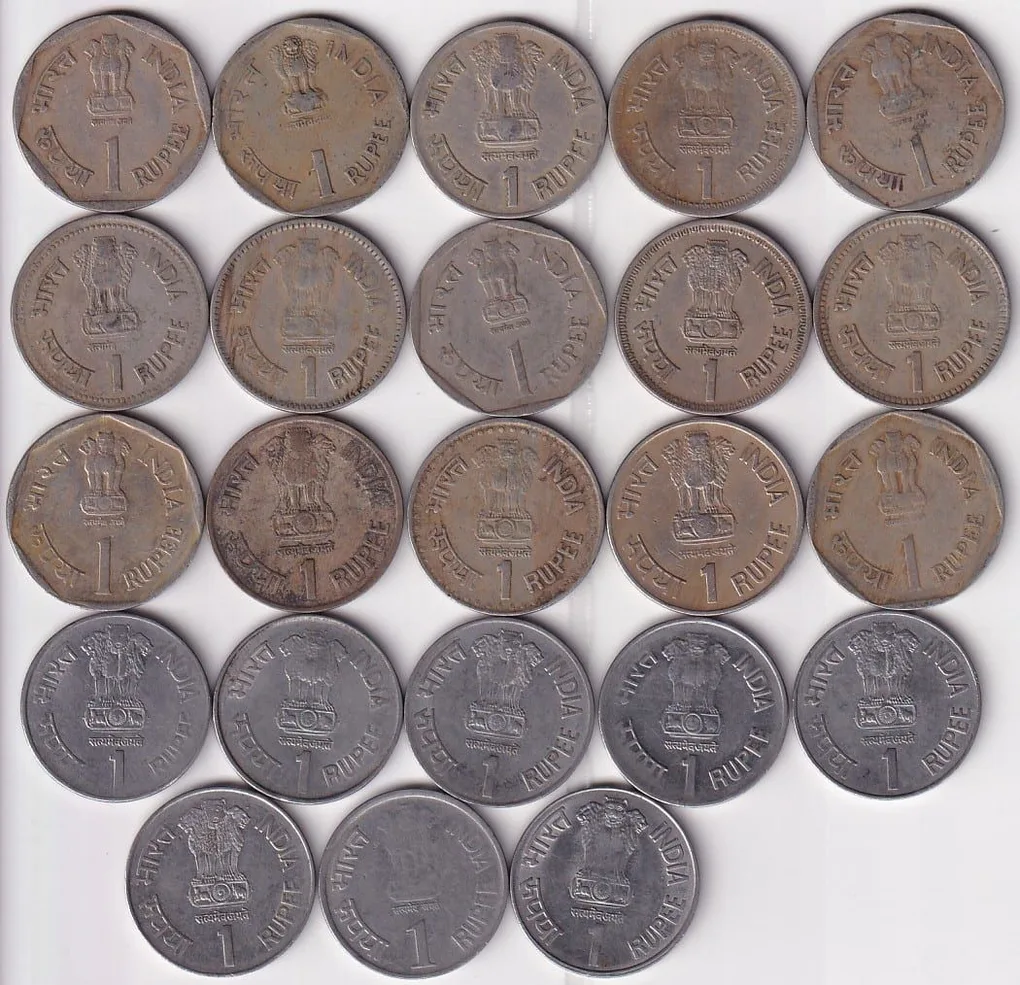 1 Rupee 23 Different India Commemorative Coins Set Rare