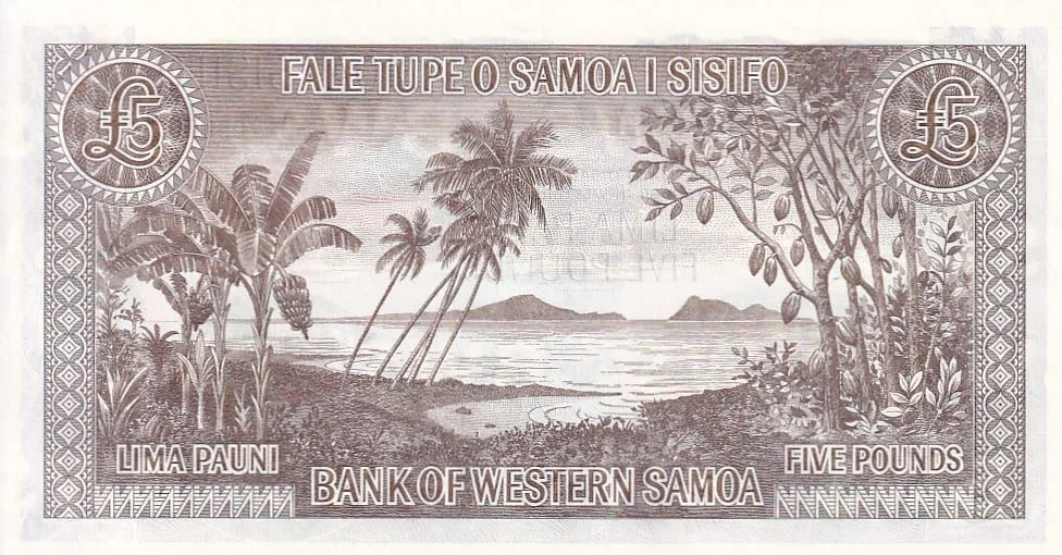 Samoa 5 Pounds 202 Unc Note