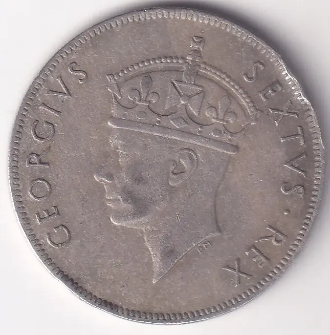 East Africa 1952 One Shilling Nickel Coin King George VI