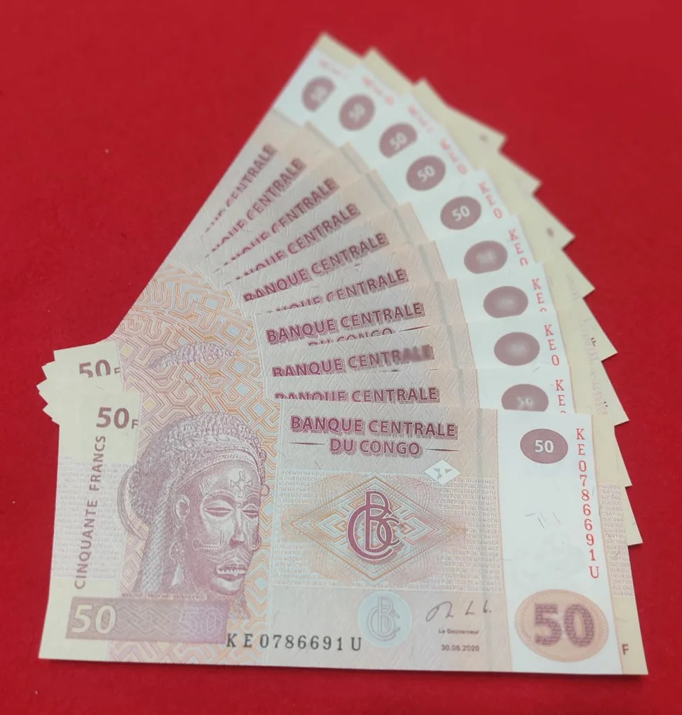 50 France Note Congo Country GRM UNC Condition Starting 786 Number Each Note Price 283.5