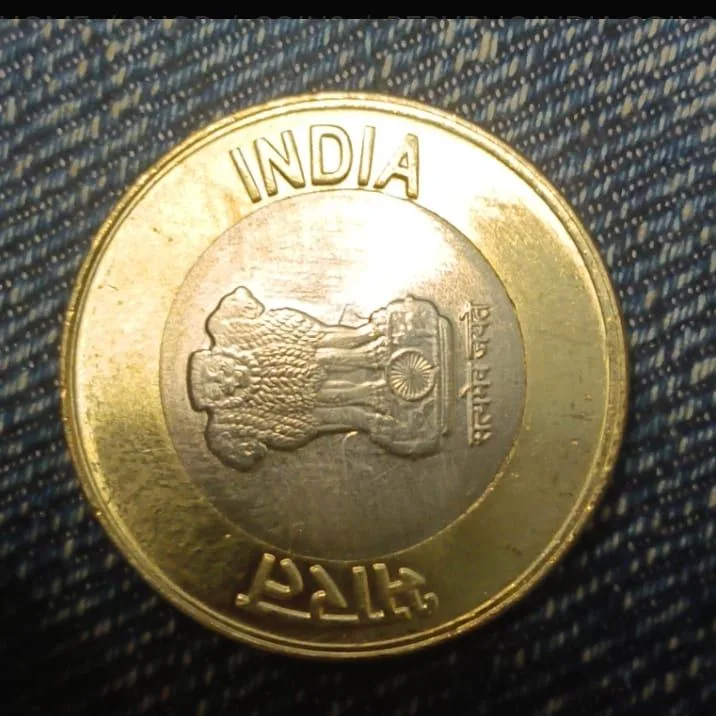 Ten Rs Rare Coin Error 9 “o Clock Rotation Error or Lion Ghost Error Grm Bunc Condition RBI Mistake Coin Noida Mint