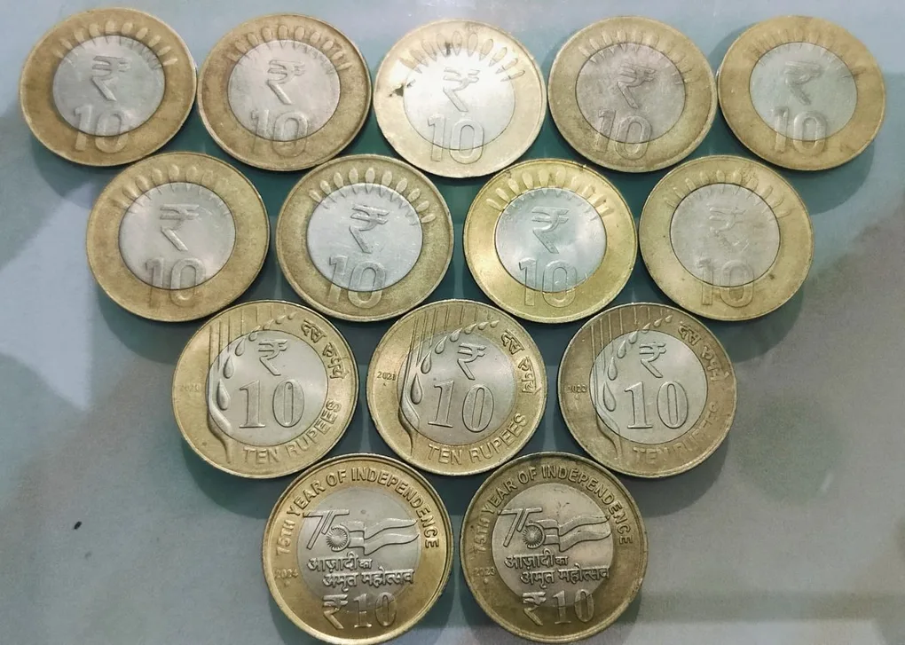 10 Rupees 2011,12,13,14,15,16,17,18,19,20,21,22,23& 2024 Fourteen Coin Set of Republic India Commemorative Brass Nikel Coin