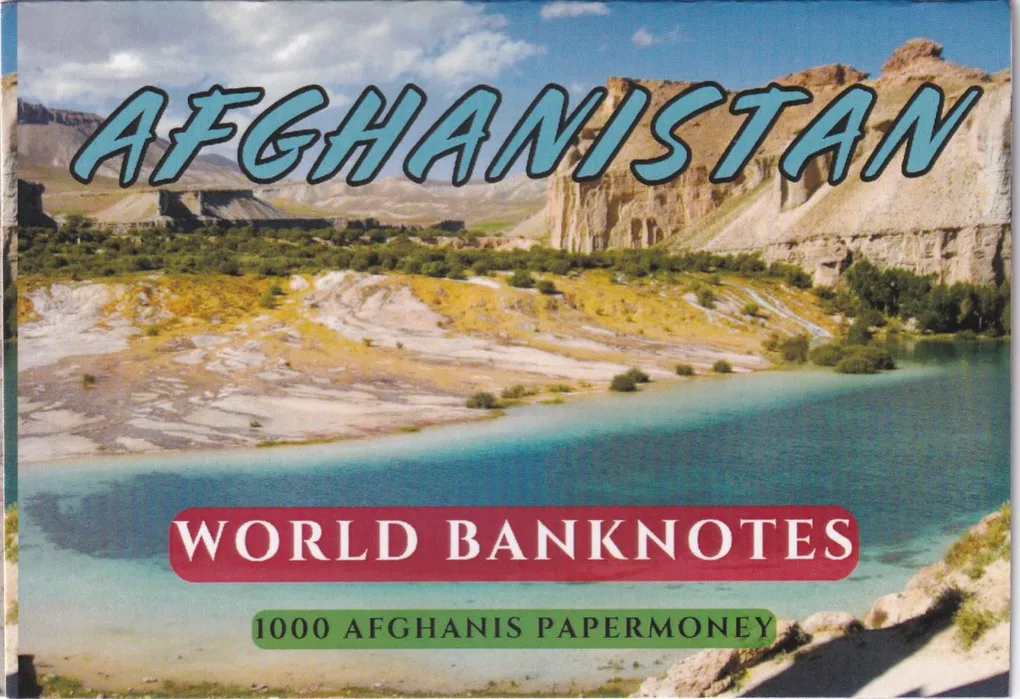 Afghanistan 1000 Afganis UNC Note with Beautiful Folder