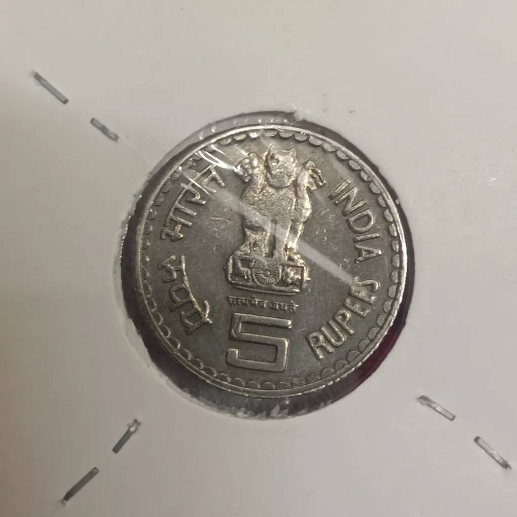 Five Rs Rare Copper Nickel 150 th Anniversary Birth Anniversary Bal Gangadhar Tilak Ki Bombay Mint Top Condition