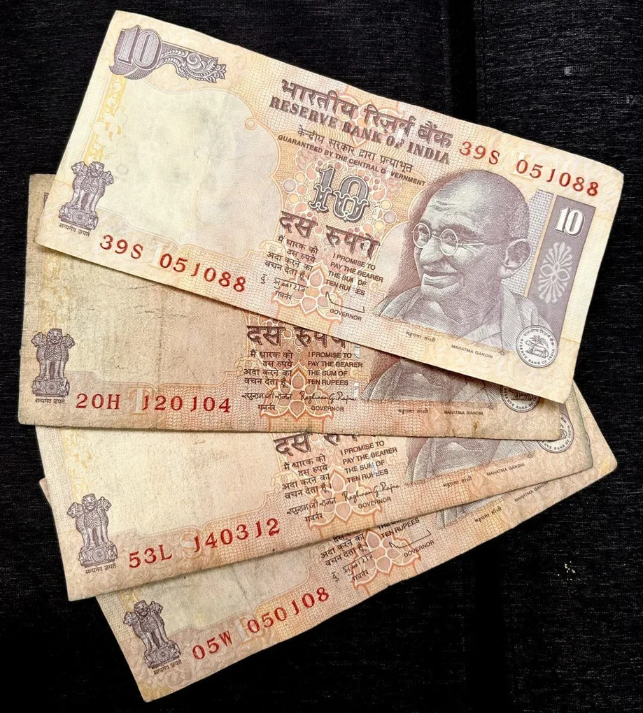 Used 10 Rupee Old Issue Note of 4 Different Birthday Special Date Notes Collection Same 4 Notes Set Given at Just 210