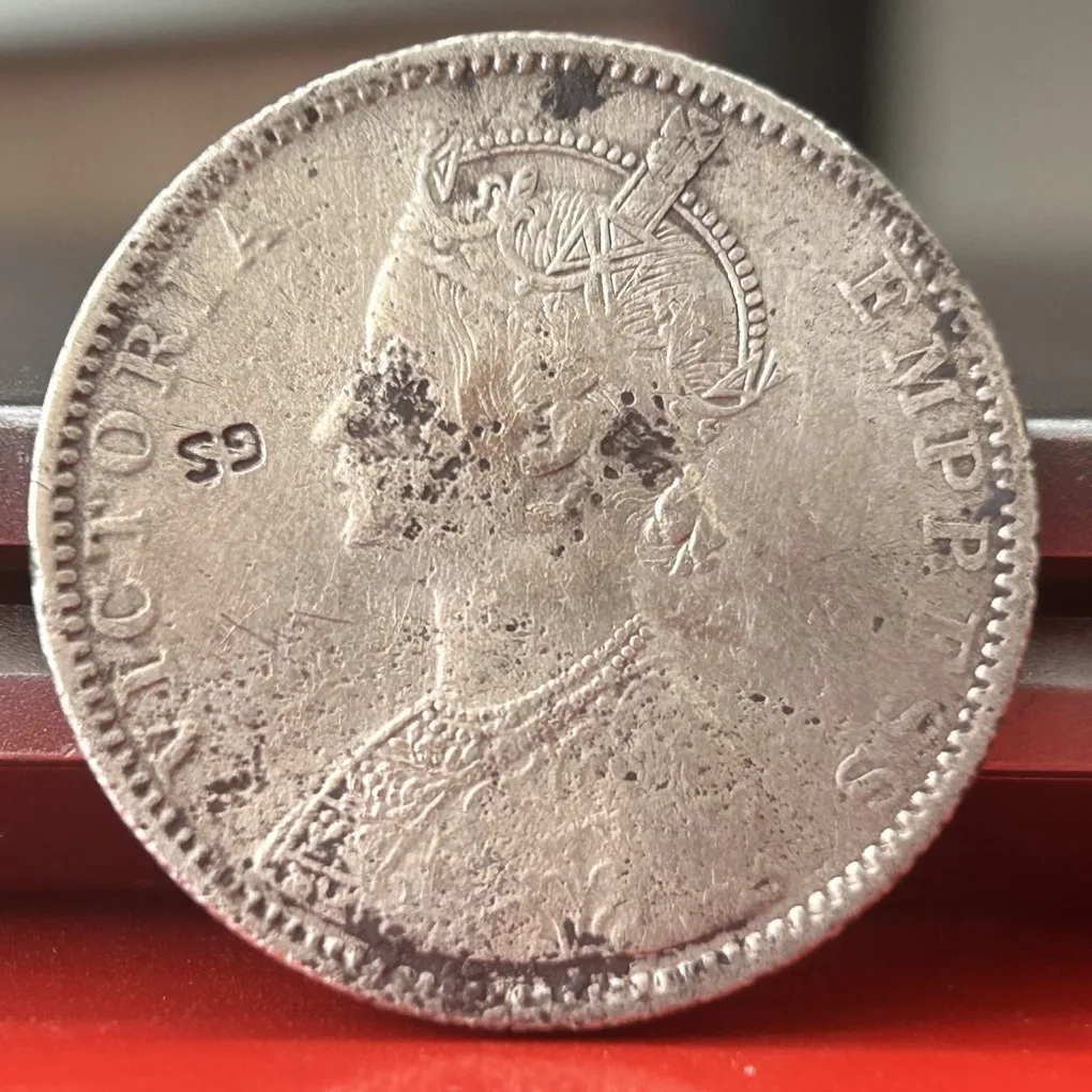 Rare 1892 One Rupee of Victoria Empress Bombay Mint Silver 11.66 Gram British India Coin Same as per shown given