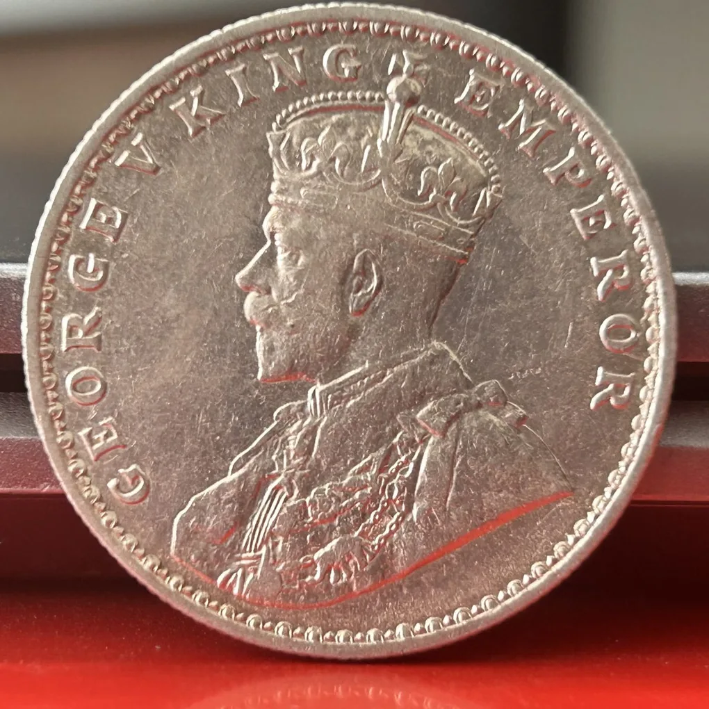 Rare 1920 One Rupee of George V King Emperor Bombay Mint Silver 11.66 Gram British India Coin Same as per shown given