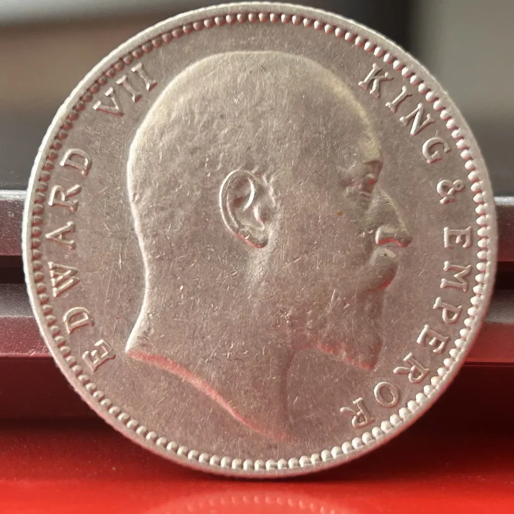 Rare 1903 One Rupee of Edward Vii King Emperor Silver 11.66 Gram British India Coin Same as per shown given