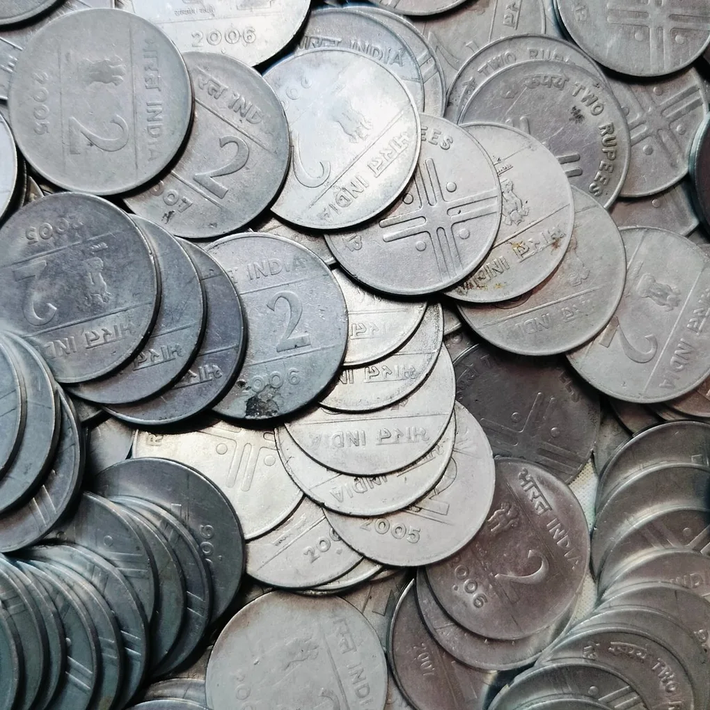 Rare Collection of 50 Coins Lot 2 Rupee Cross Coin Rare Mix Dates Collection Valuable Cross Coins at Lowest Price