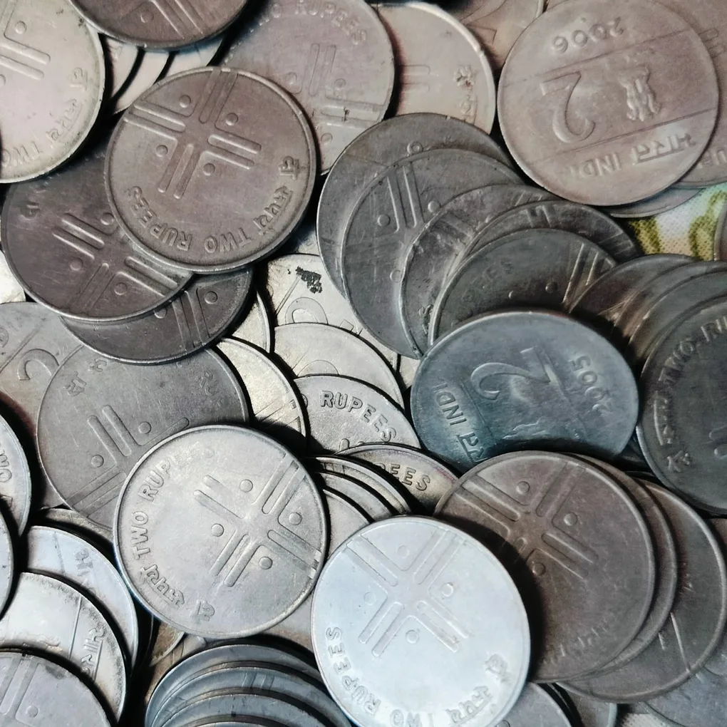 Rare Collection of 50 Coins Lot 2 Rupee Cross Coin Rare Mix Dates Collection Valuable Cross Coins at Lowest Price