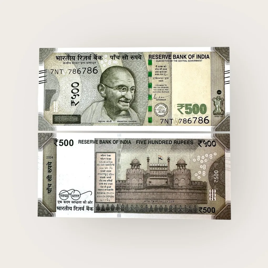 Rs 500 India Banknote Solid Holy Fancy Number 786786 Gem UNC Unique and Rare