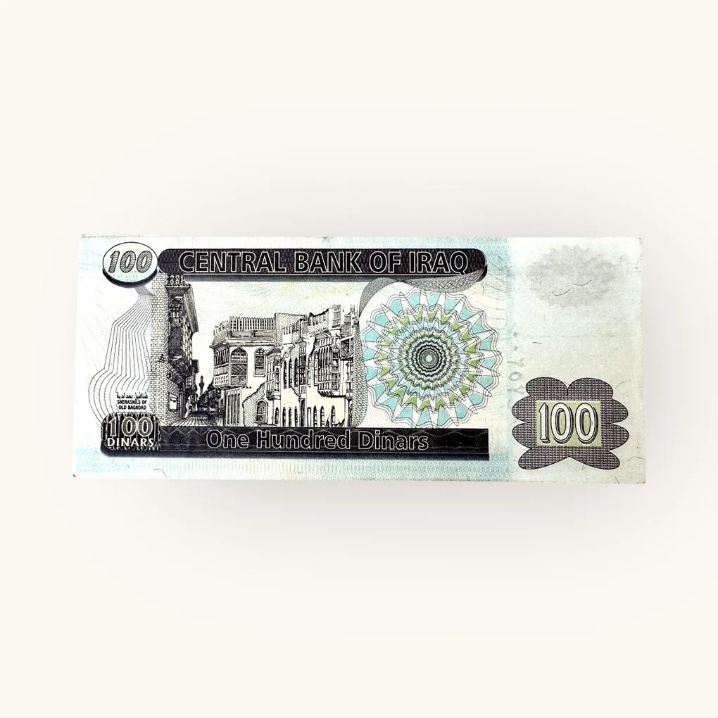 Iraq World Country Serial Packet 100 Dinars Unc Year 2002 Issue Very Very Unique and Rare Saddam Hussein