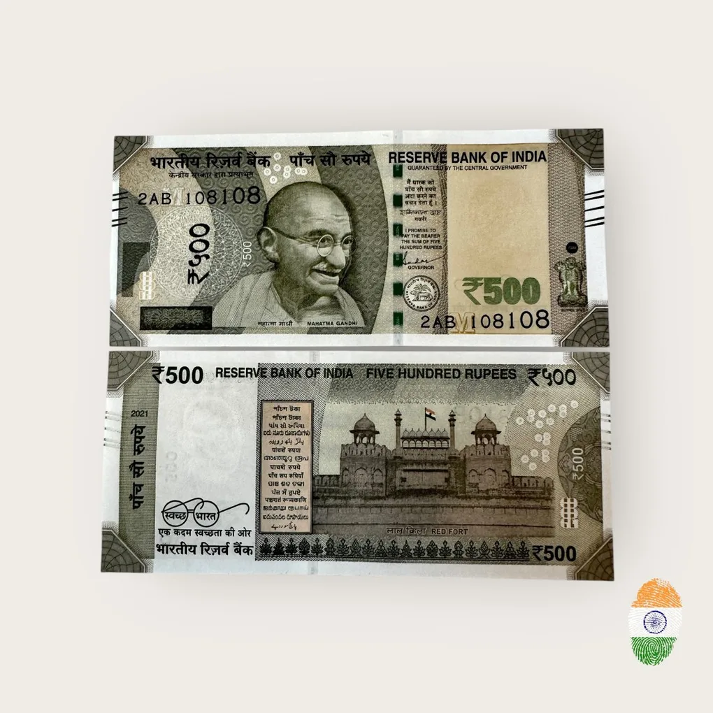 Rs 500 India Banknote Fancy Number 108108 Gem Unc Unique and Rare Lucky Number