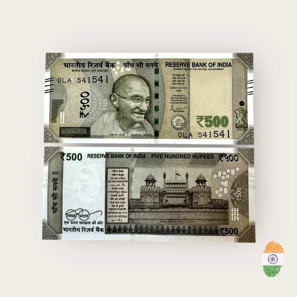 Rs 500 India Banknote Low Serial Number 541541 Issue Gem Unc Unique and Rare