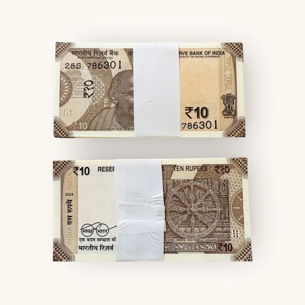 Rs 10 India Banknote Serial Bundle 786301 To 786400 Gem Unc Unique And Rare