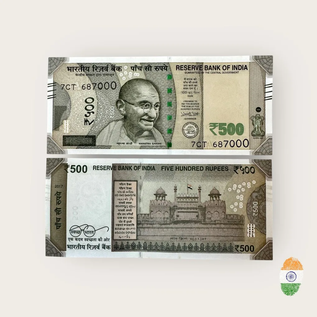 Rs 500 India Banknote Low Serial Number 687000 Issue Gem Unc Unique and Rare