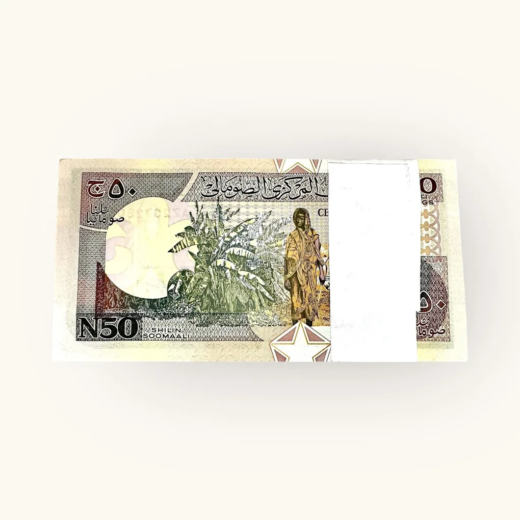 50 Shillings Soomalia World Country Serial Packet 1991 Unc Issue Very Very Unique and Rare