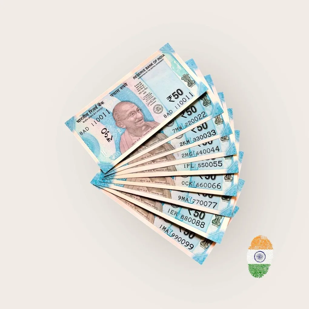 Rs 50 India Banknote 110011 to 990099 Gem Unc Unique and Rare