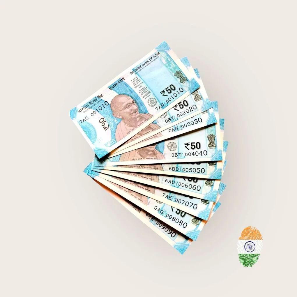 Rs 50 India Banknote Solid Set Gem Unc 001010 to 009090 Latest Issue Unique and Rare