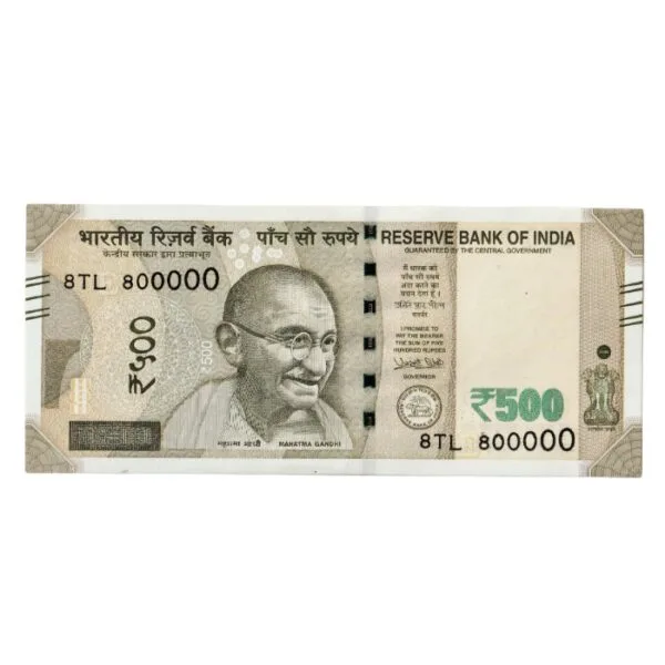 Extremely Rare 500 Rupee Super Fancy Number Banknote 800000 With Same Prefix 8 Year 2017