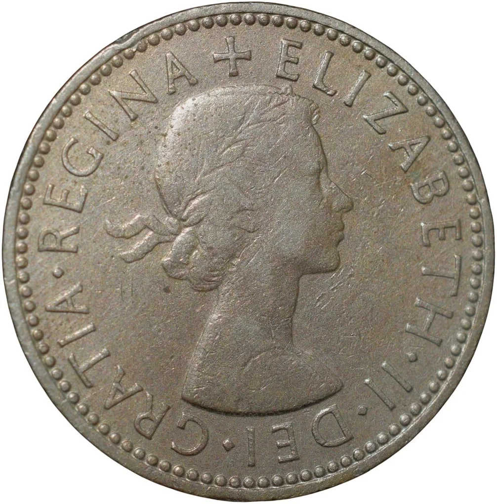 Copper-Nickel 1 Shilling of Elizabeth II(AD 1956) of United Kingdom