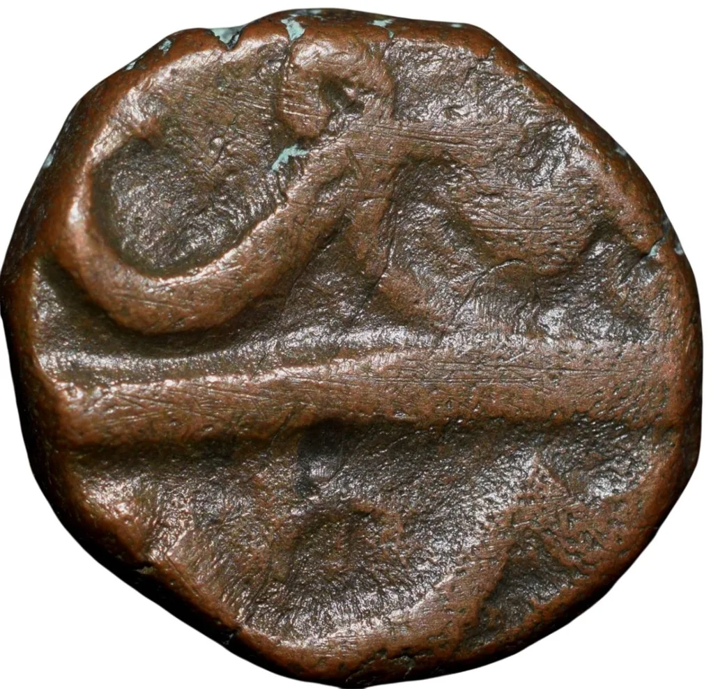 Copper 1/2 Falus of Murtada Nizam Shah II (AD 1600-1610) of Ahmadnagar Sultanate N32 Rare