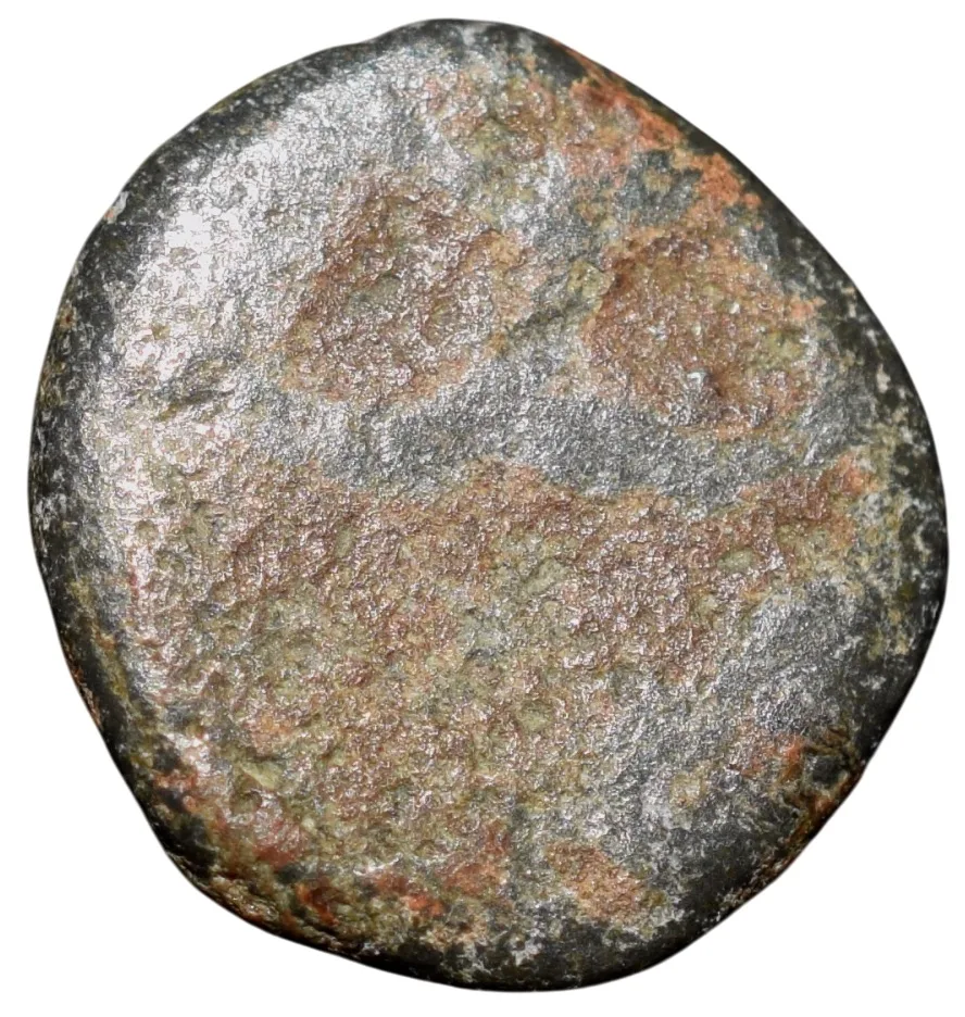 Lead Coin of Chastana (1st Cen. AD) of Western Kshatrapa with Sun & Crescent Moon