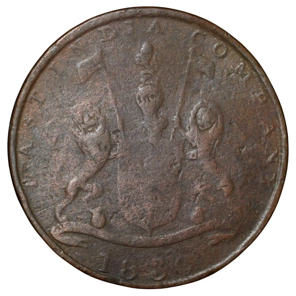 Copper 1/4 Anna of Bombay Presidency (AD 1830) with Tarazu (Balance) Rare