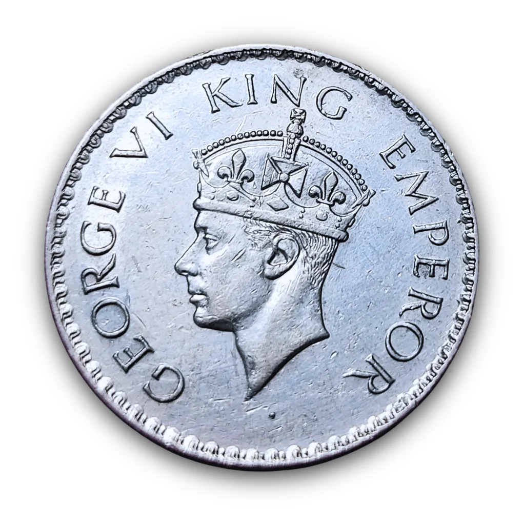 Extremely Rare One Rupee 1938 Silver Coin George VI Bombay Mint AUNC Grade | 100% Genuine Item