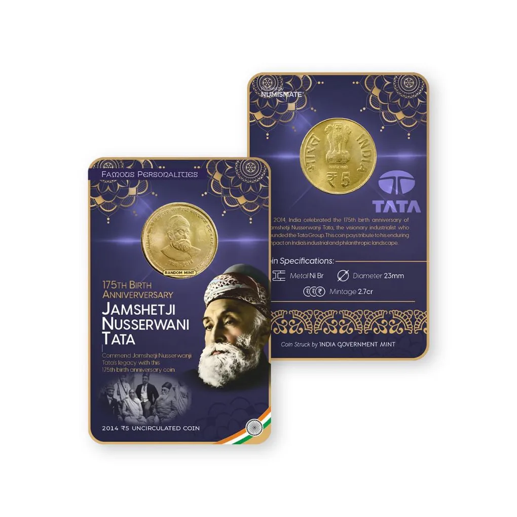 Rs 5 Jamshedji Tata Blister Pack Very Unique and Rare