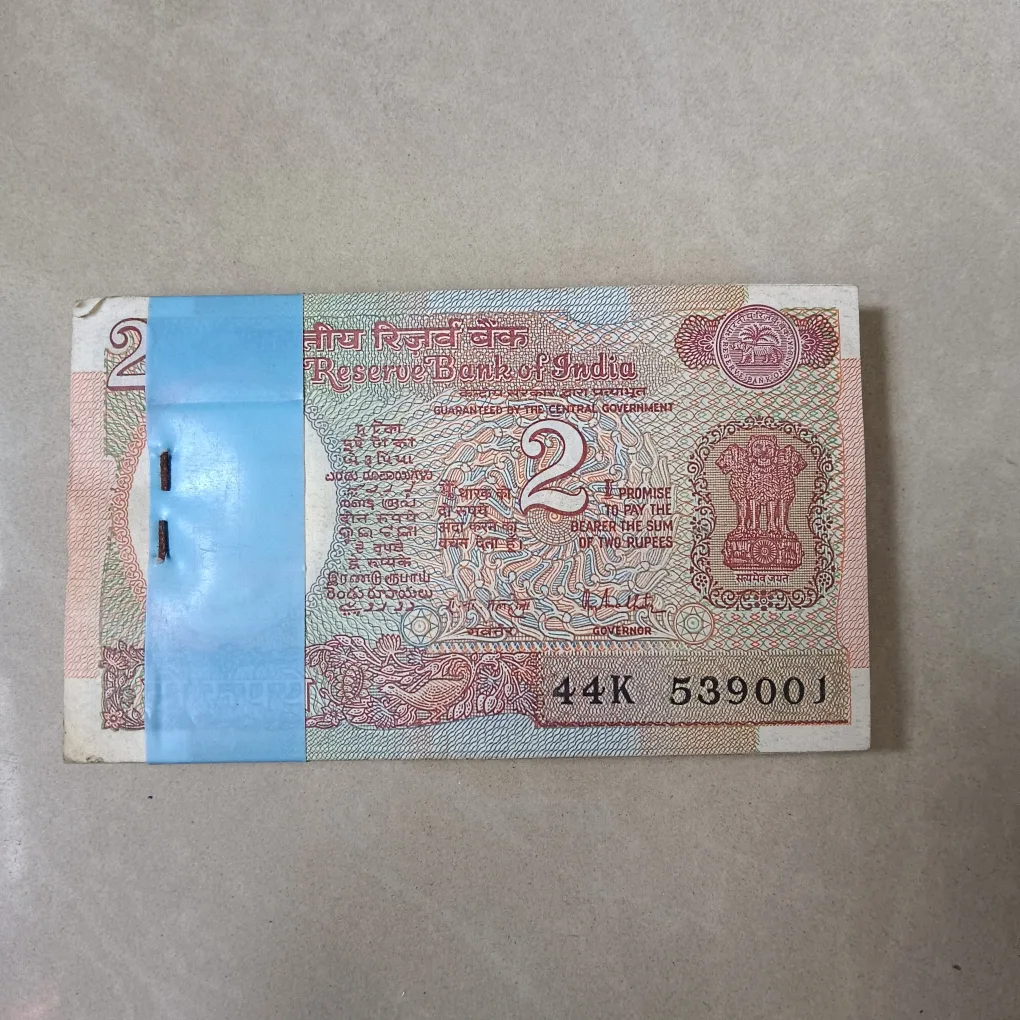 DAM Cheap Sale❤️🤑 Extremely Rare 2 Rupee Satellite Issue Bundle 100 Notes Serial Wise Packet Signed By RN Malhotra