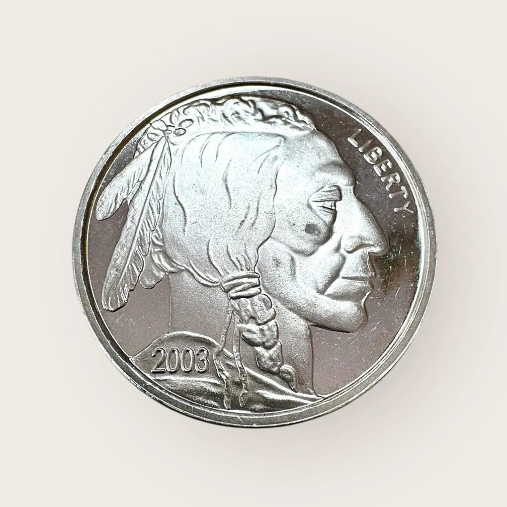 United States of America 1 Oz Pure Silver Very Unique and Rare Buffalo Silver Towne Mint