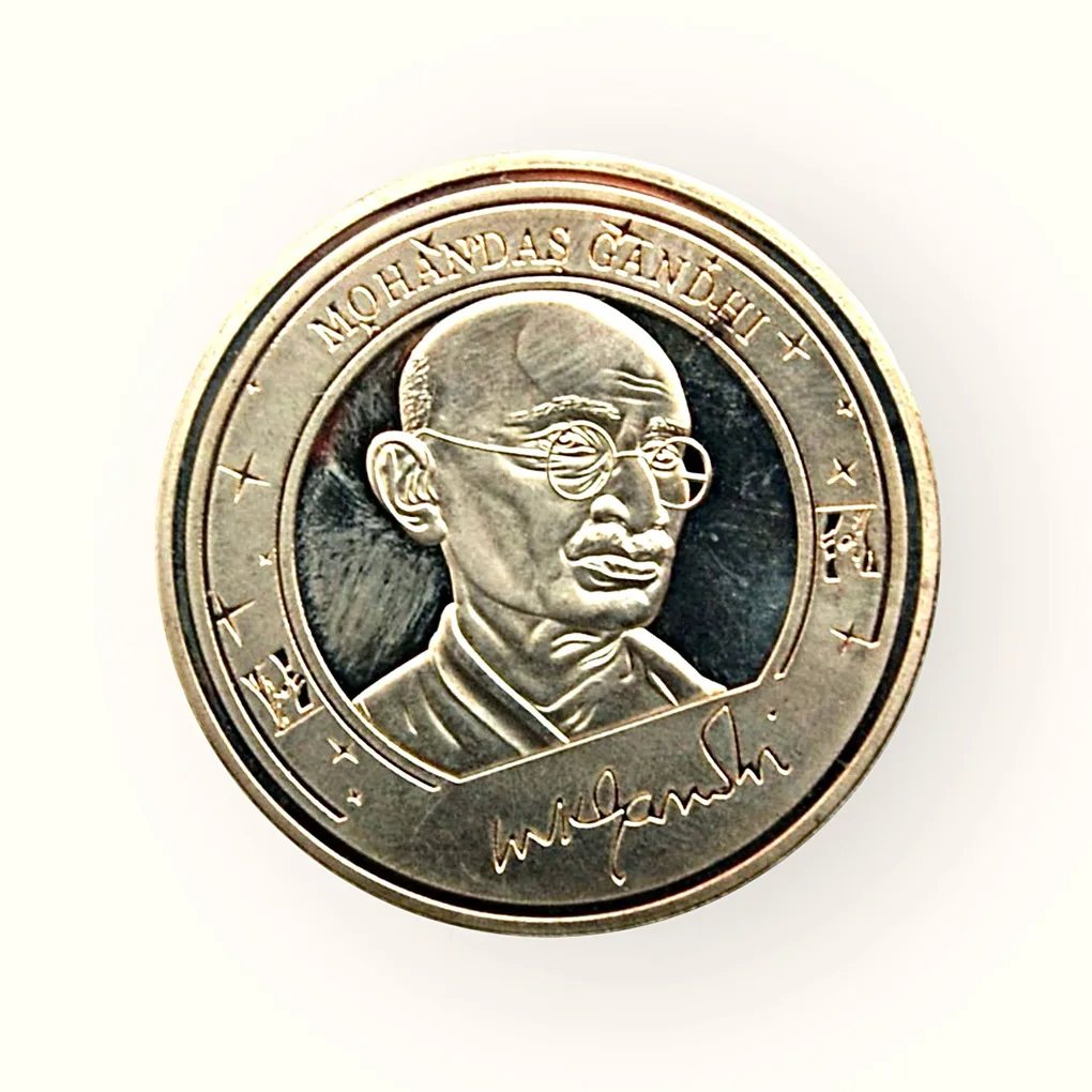 Mahatma Gandhi Token Great Lives in History Extremely Unique and Rare