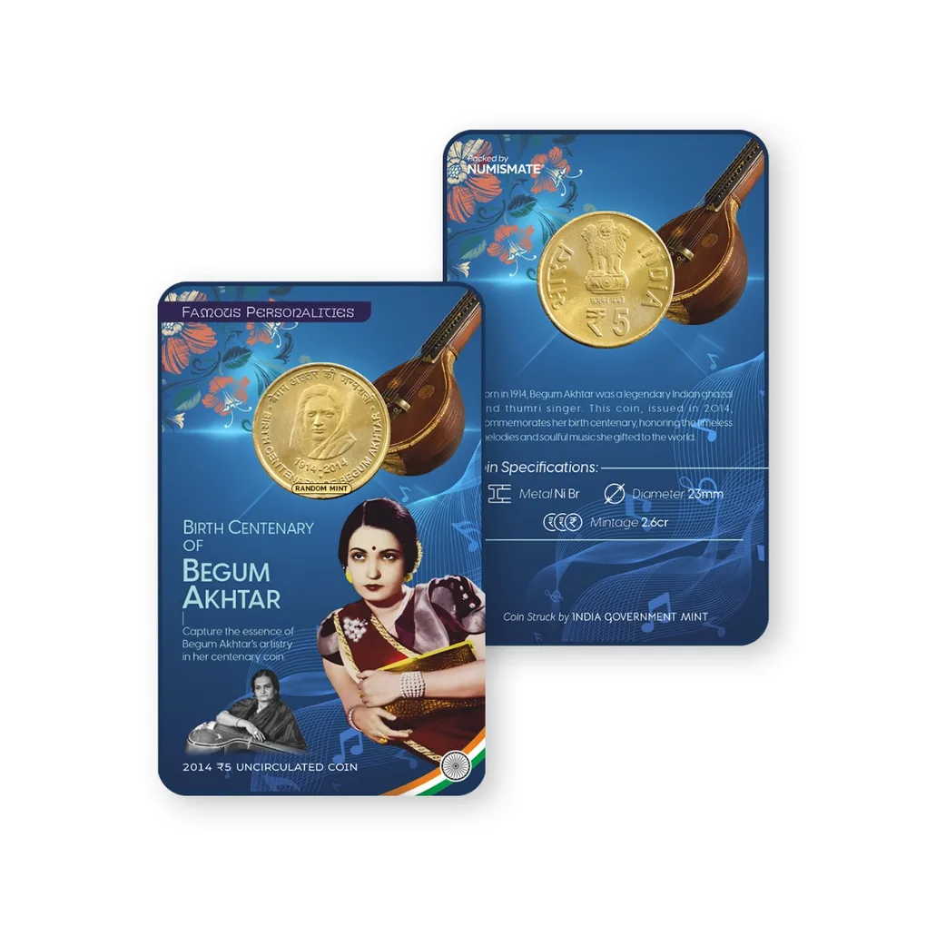 Rs 5 Begum Akhtar Issue Blister Pack Very Unique and Rare