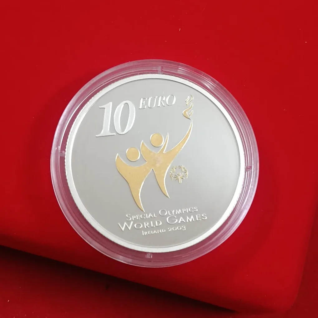 Extremely Rare Proof Coin 10 Euro Issued By The Central Bank of Ireland To Celebrate The 2003 Special Olympics World Summer Games in Ireland