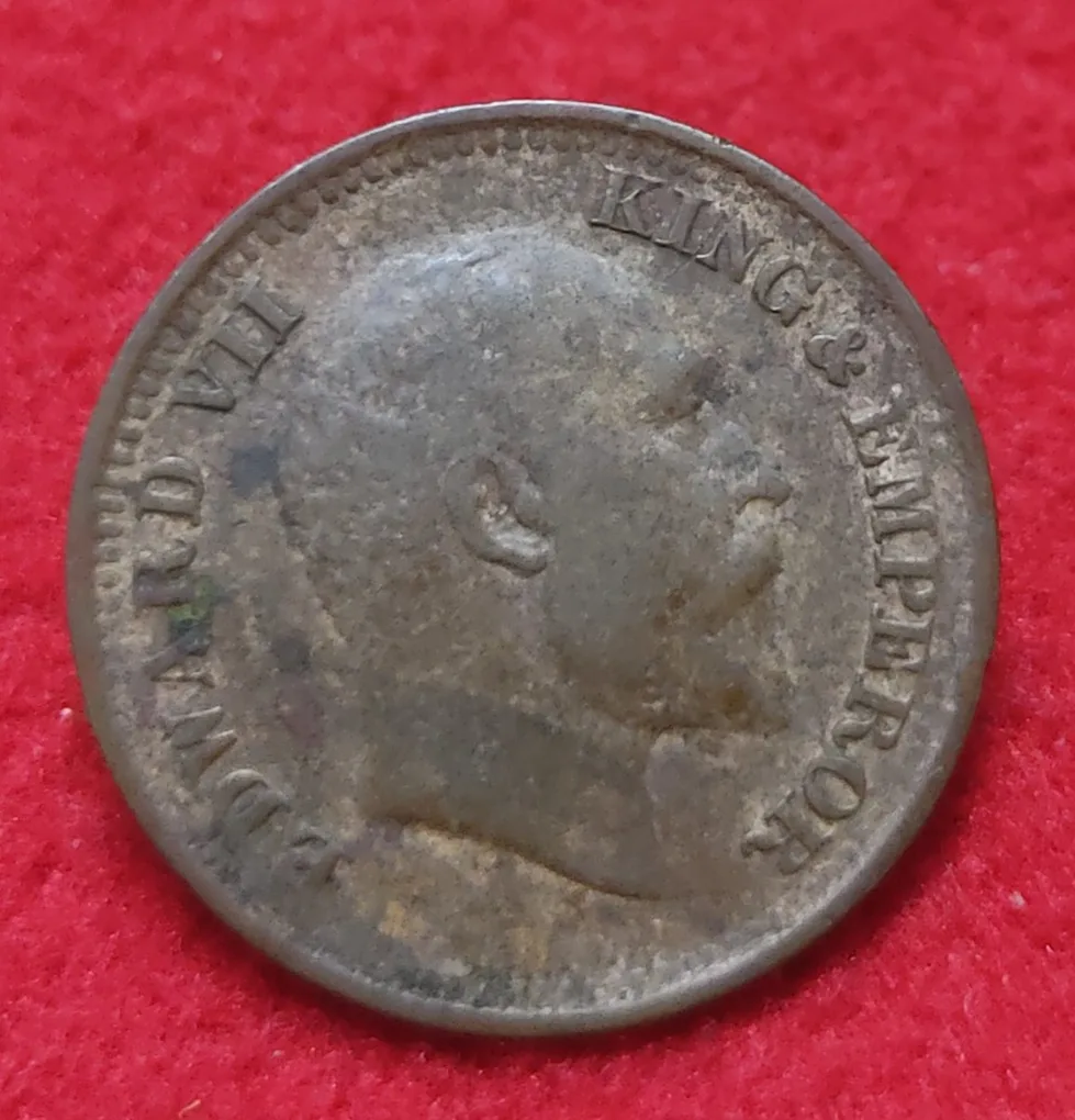 1/2 Pice Edward VII 1907 Calcutta Mint