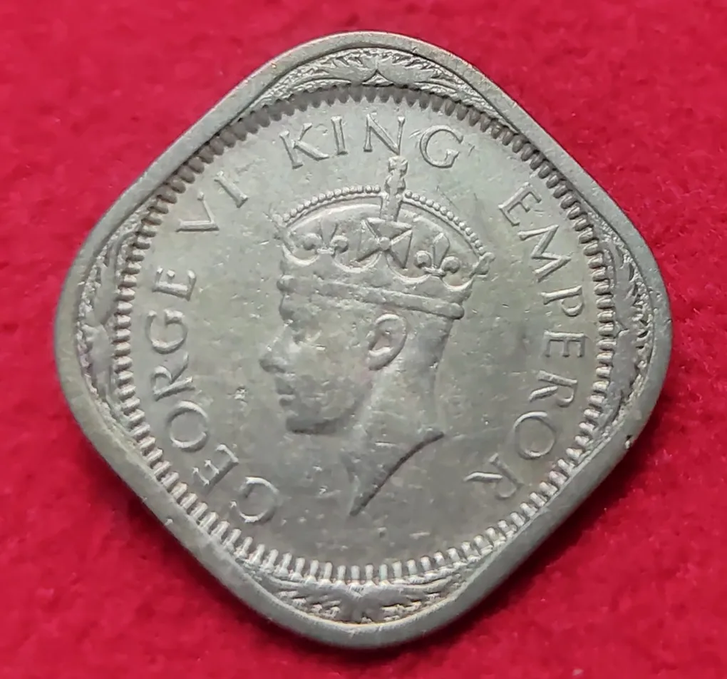 Two Annas George VI 1944 Lahore Mint