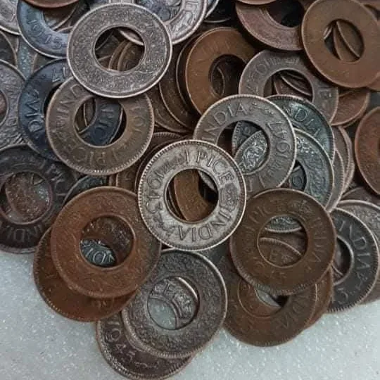 George Vi One Pice Hole Coin 100 Pcs Given Mix Years Mix Mints British of India