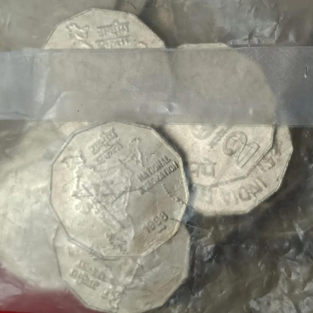 2 rs definitive coins packet National integration 1998 Year pretoria south africa mint