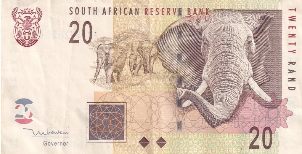 South Africa 20 Rand rare lowest price note #b-2