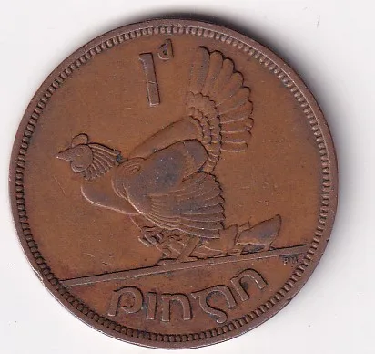Ireland 1 Pingin 1943 Rare Coin #L-691