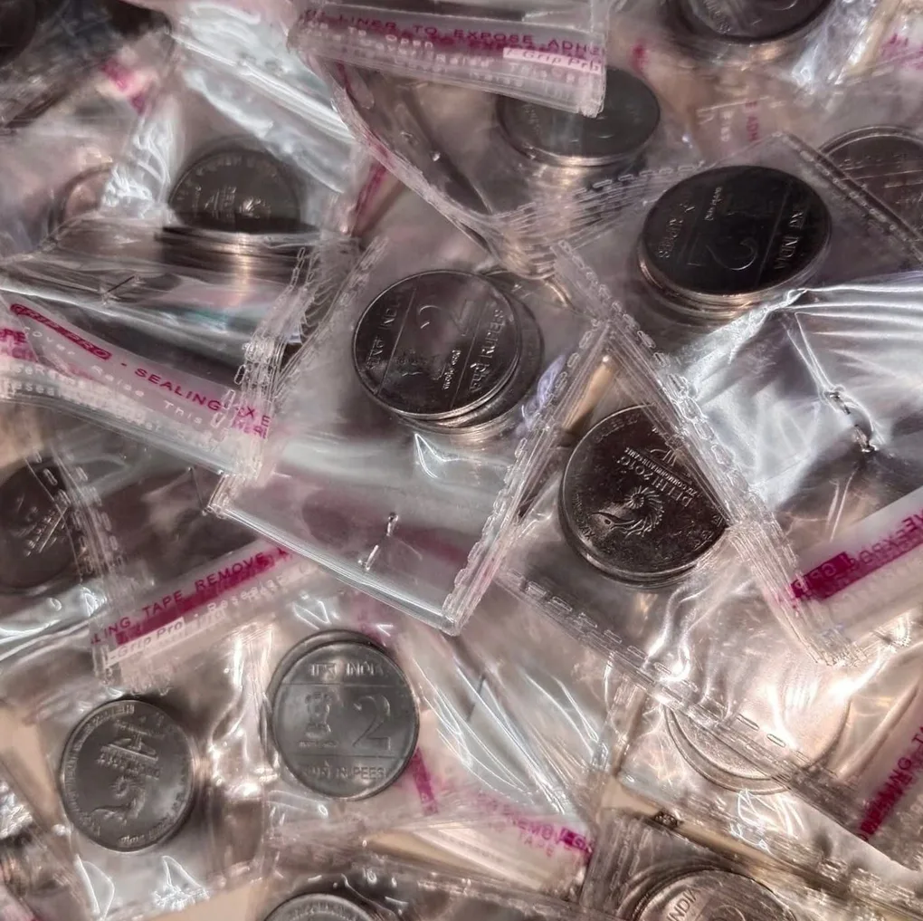 Ten Paise Button Coin Gem Unc Condition 100 Pcs Given 1989 Scare Year
