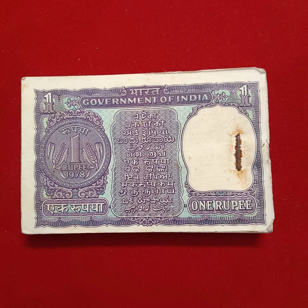 One Rs Big Coin Bundle Fancy Number Ending 786 Finance Minister Manmohan Singh 1978 Year Unc Condition 402701