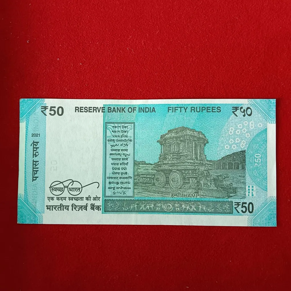 50 RS Rare Fancy Number Note 786000 Gem Unc Condition L Insert 2021 Year A15