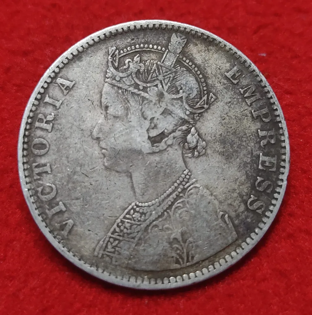 One Rupee Silver Coin Victoria Empress Year 1901 Weight 11.66GMS Bombay Mint